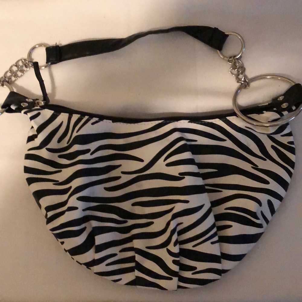Black and white zebra bag (small)